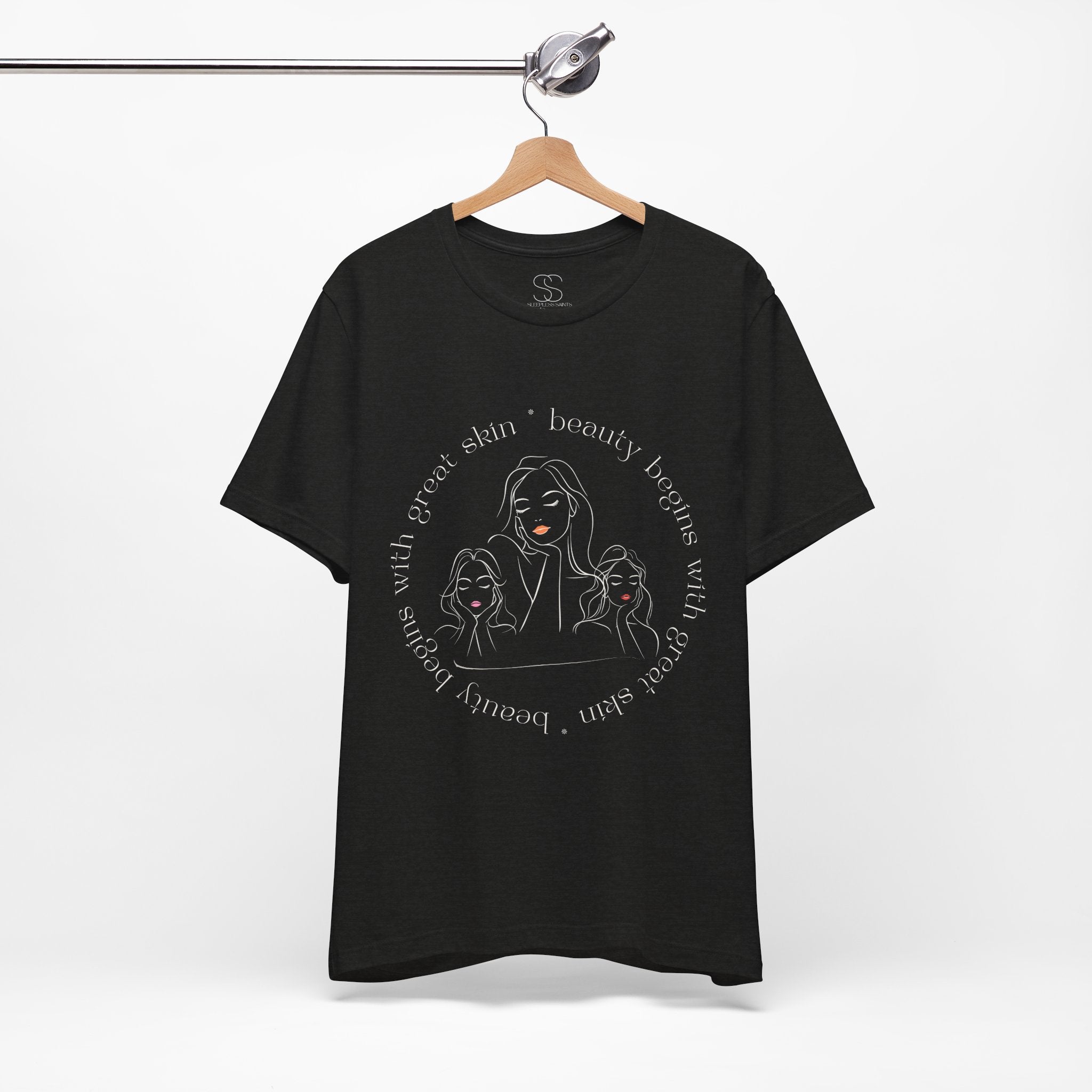 Beauty Begins With Great Skin Tee — Skincare Graphic T-Shirt