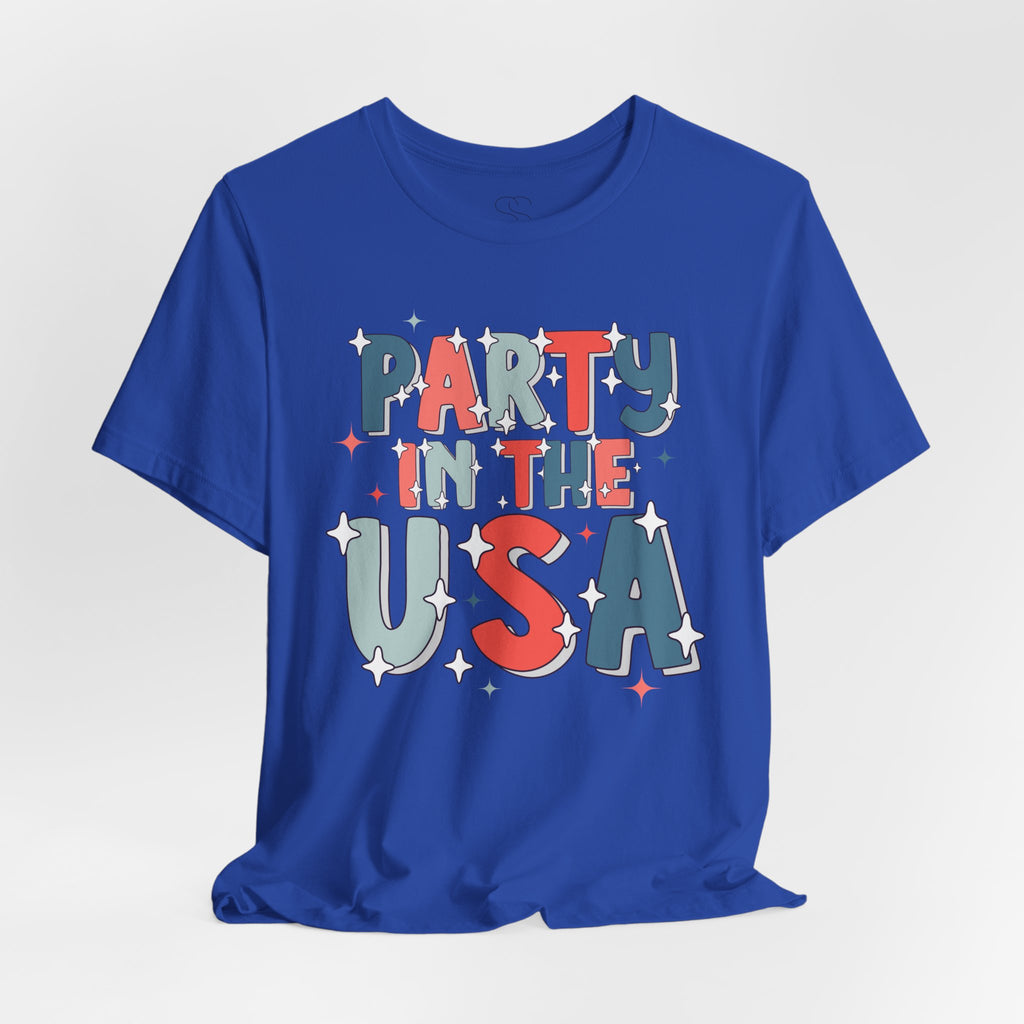 Party in the USA T-Shirt - Patriotic Fourth of July Graphic Tee