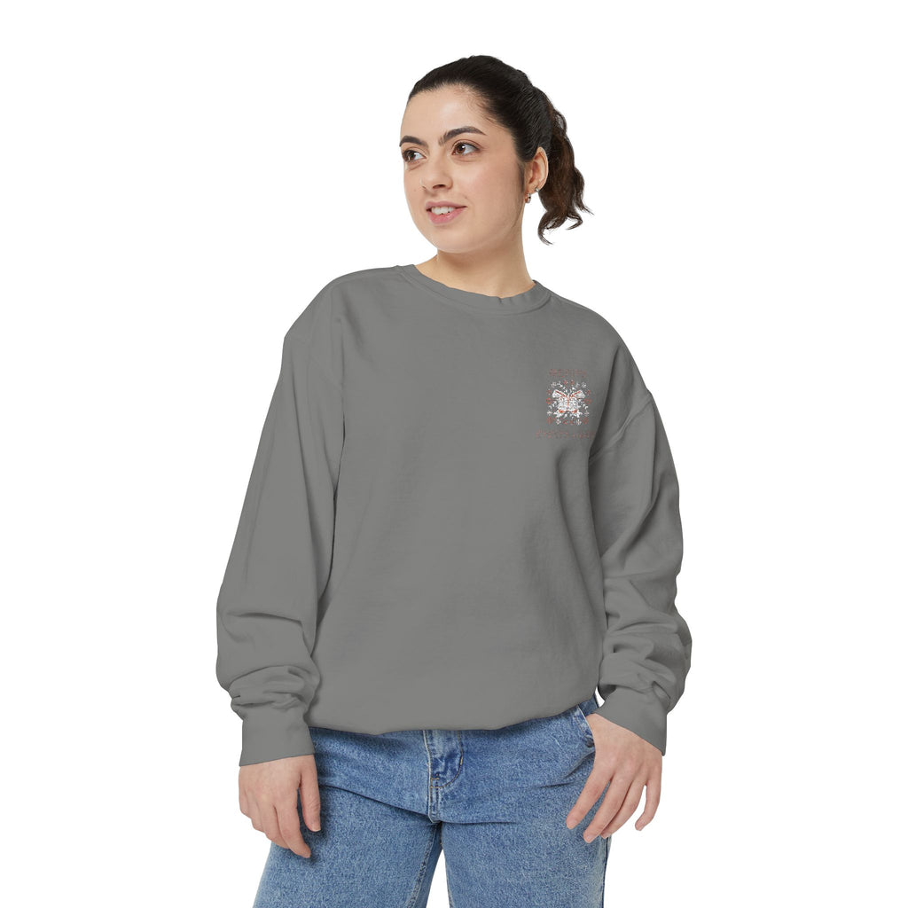 Embroidery Christmas Design - Unisex Garment-Dyed Sweatshirt