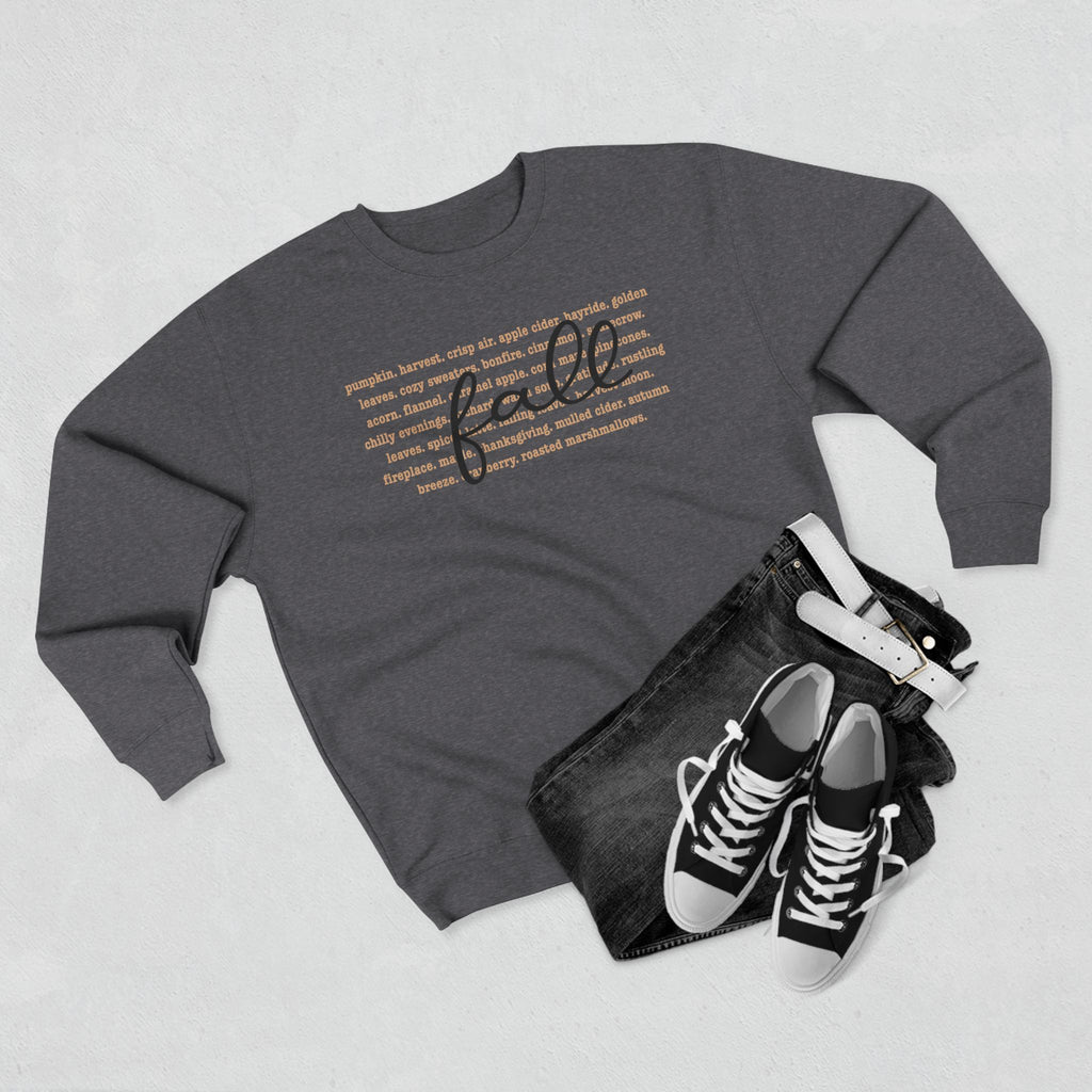 Fall Words Unisex Crewneck Sweatshirt