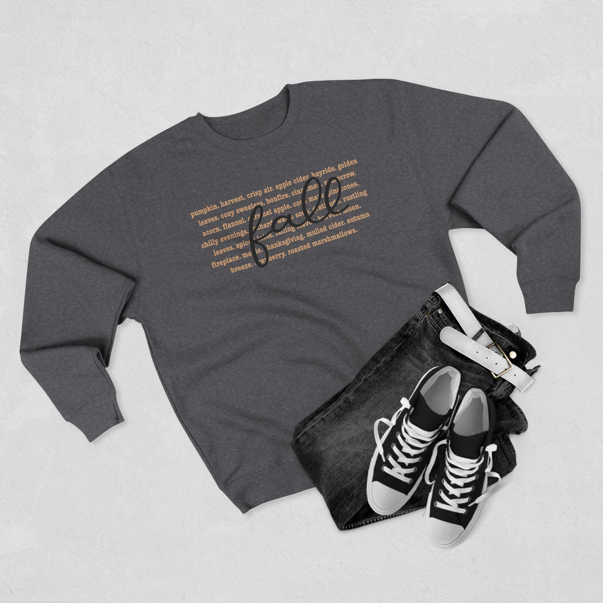Fall Words Unisex Crewneck Sweatshirt