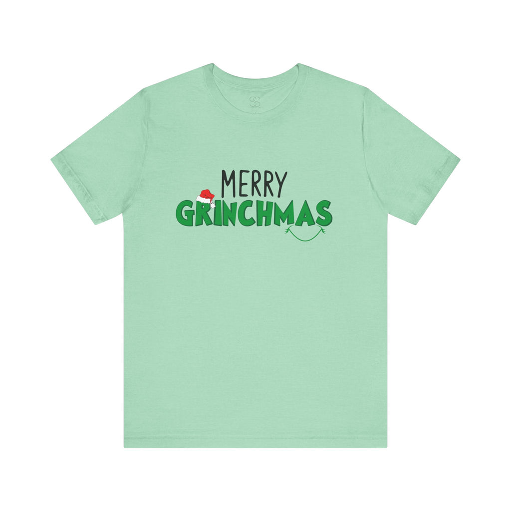 Merry Grinchmas Tee - Unisex Short Sleeve Christmas Shirt