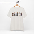 Religious Figures Lineup Tee — Saints & Clergy Portrait T-Shirt