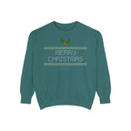 Merry Christmas Stitching Unisex Garment-Dyed Sweatshirt