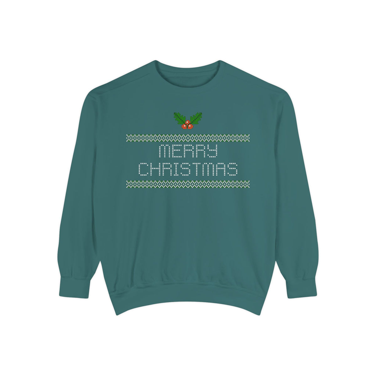 Merry Christmas Stitching Unisex Garment-Dyed Sweatshirt