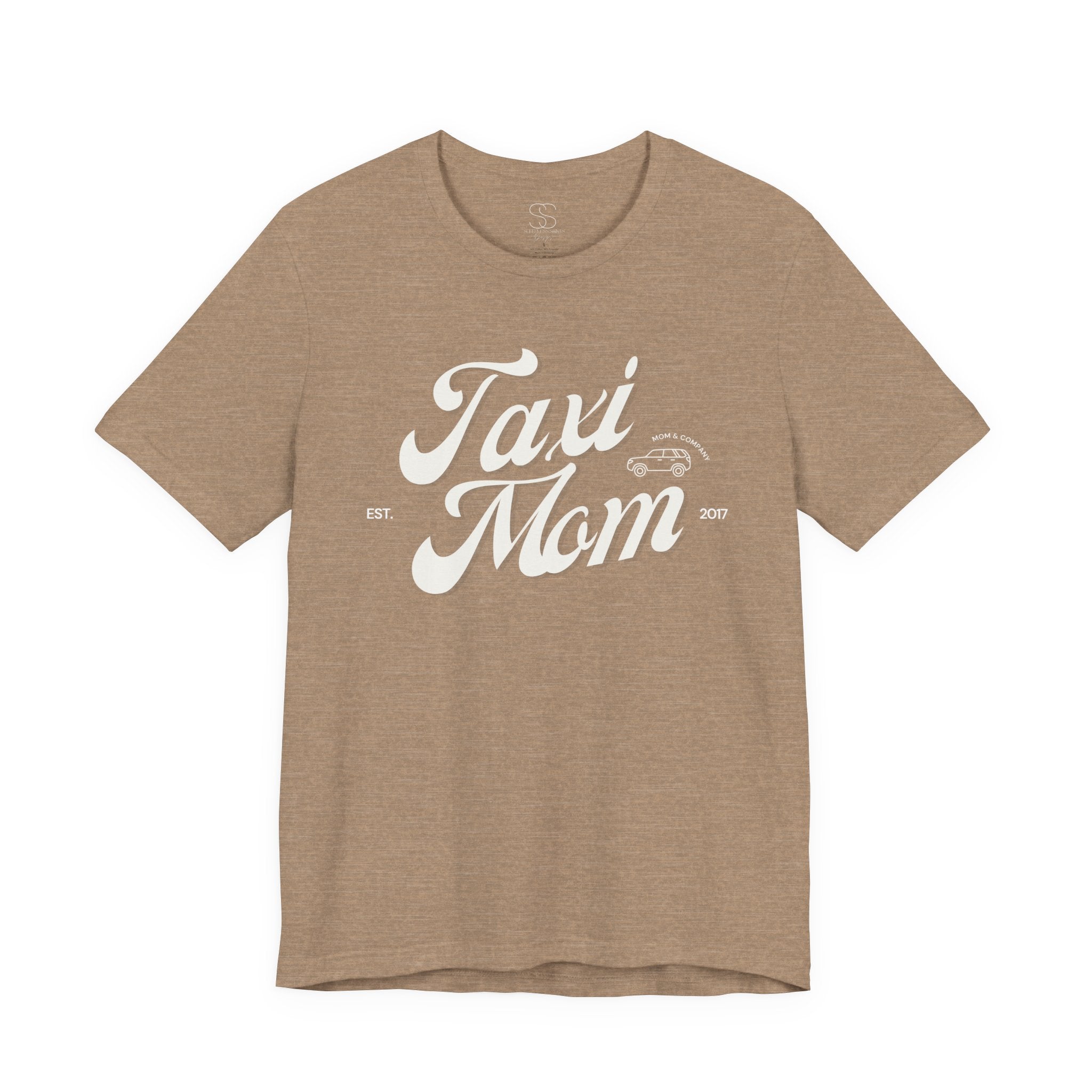 Taxi Mom T‑Shirt — Vintage Script 'Taxi Mom' Graphic Tee