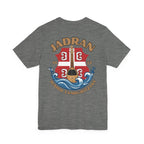 Jadran Junior Tamburitzans Adult T‑Shirt - Tan Lettering & Serbian Logo
