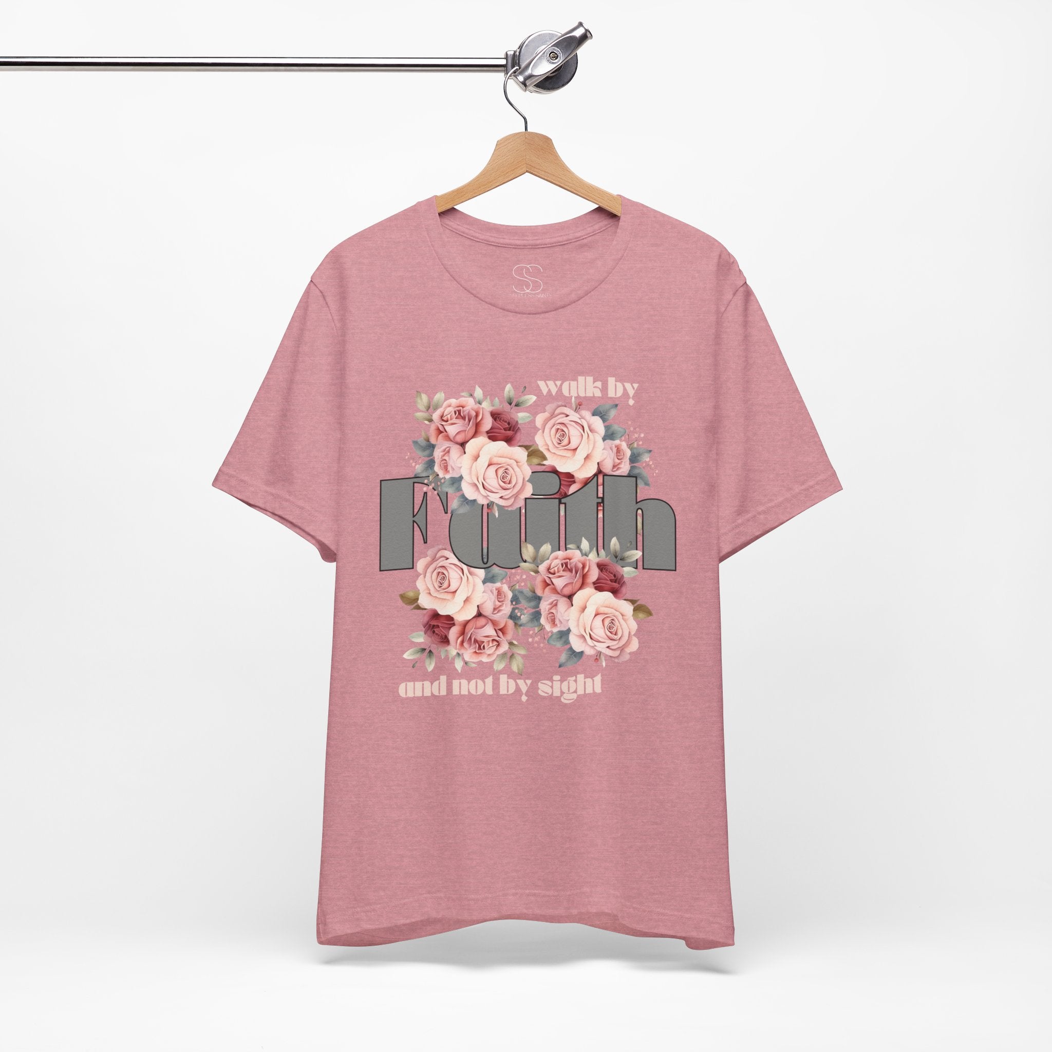 Faith Floral Tee — “Walk by Faith and Not by Sight” Inspirational T‑Shirt