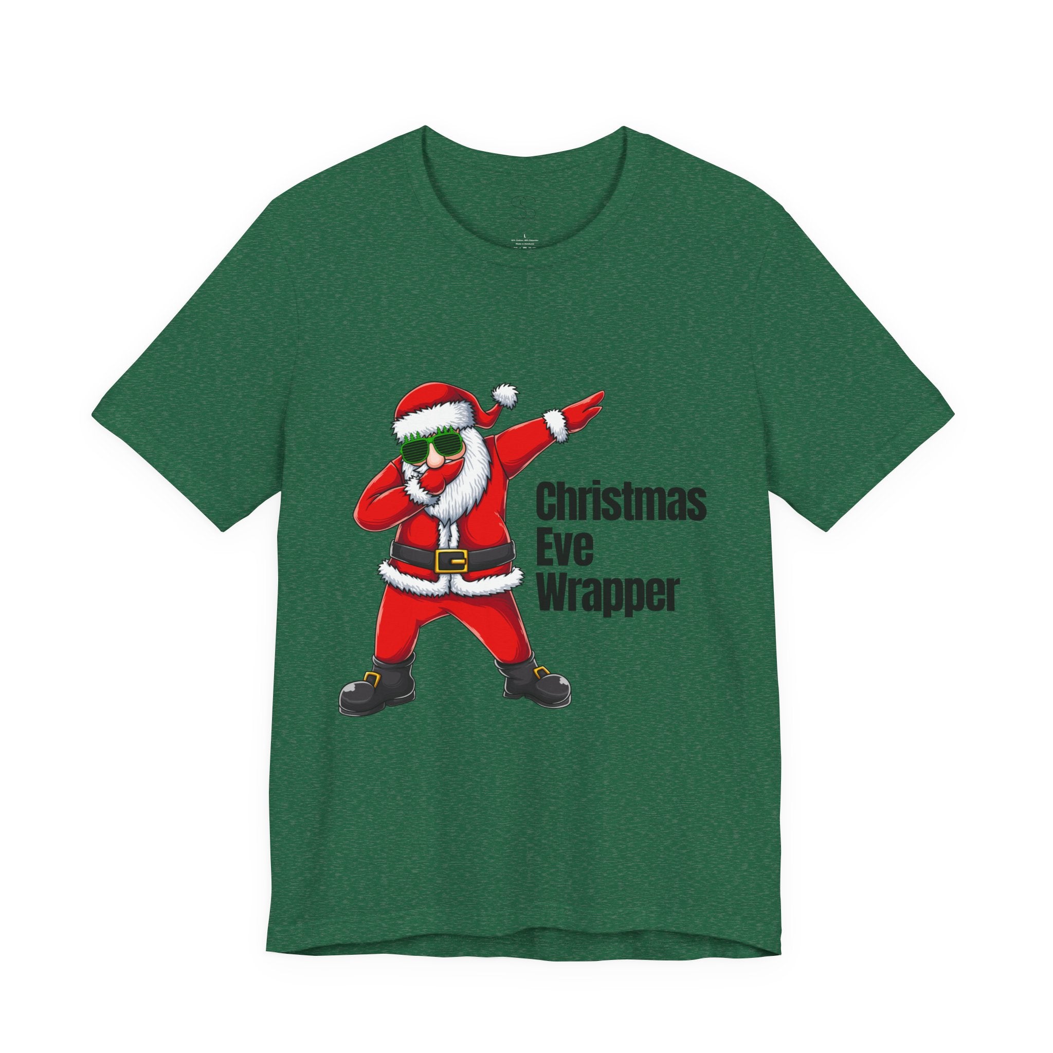 Christmas Eve Wrapper T-Shirt — Dabbing Santa Holiday Tee