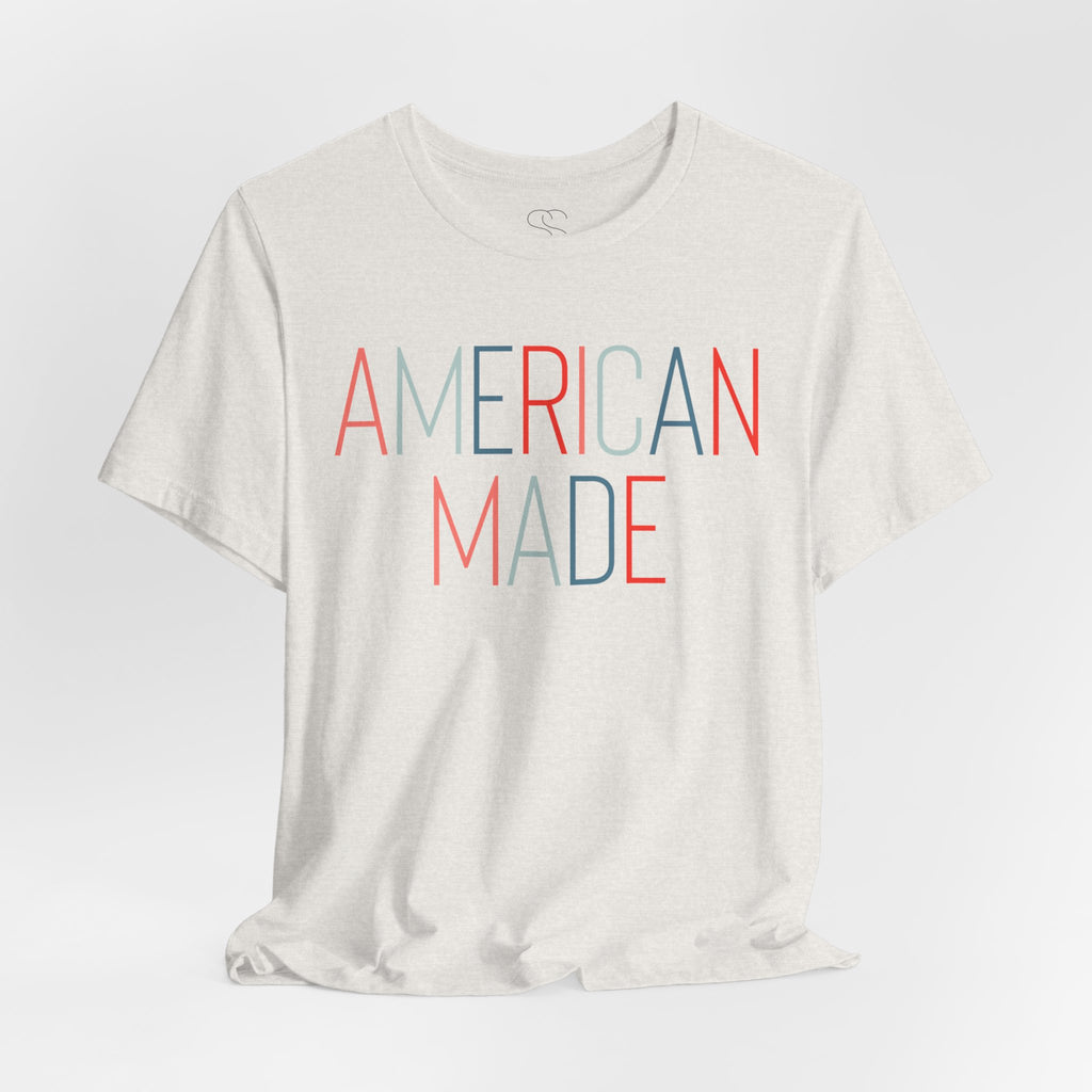 American Made Tee - Retro Red & Blue Graphic T-Shirt