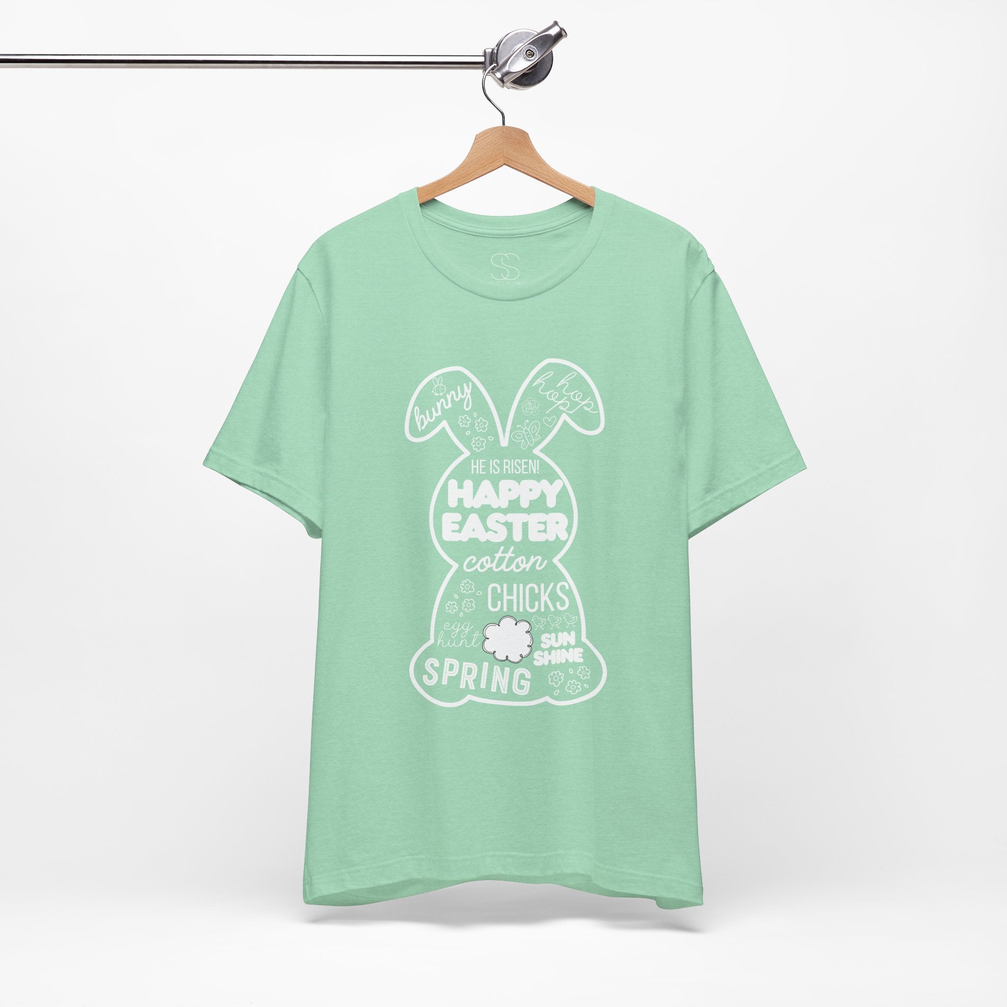 Easter Bunny Typography Tee — "Happy Easter" Spring Graphic T-Shirt