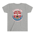 Jadran Junior Tamburitzans Kid Shirt - White and Red Lettering & Serbian Logo