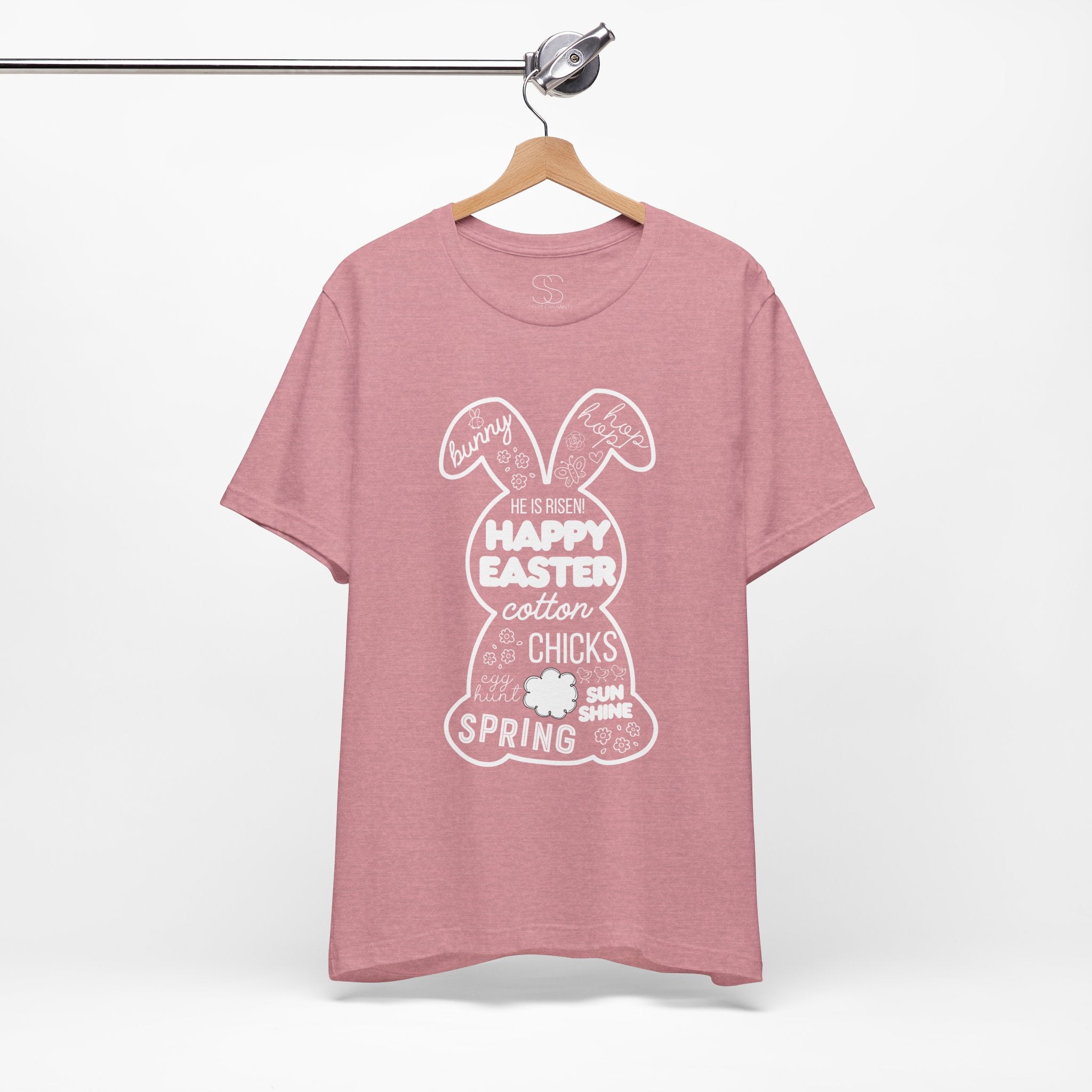 Easter Bunny Typography Tee — "Happy Easter" Spring Graphic T-Shirt