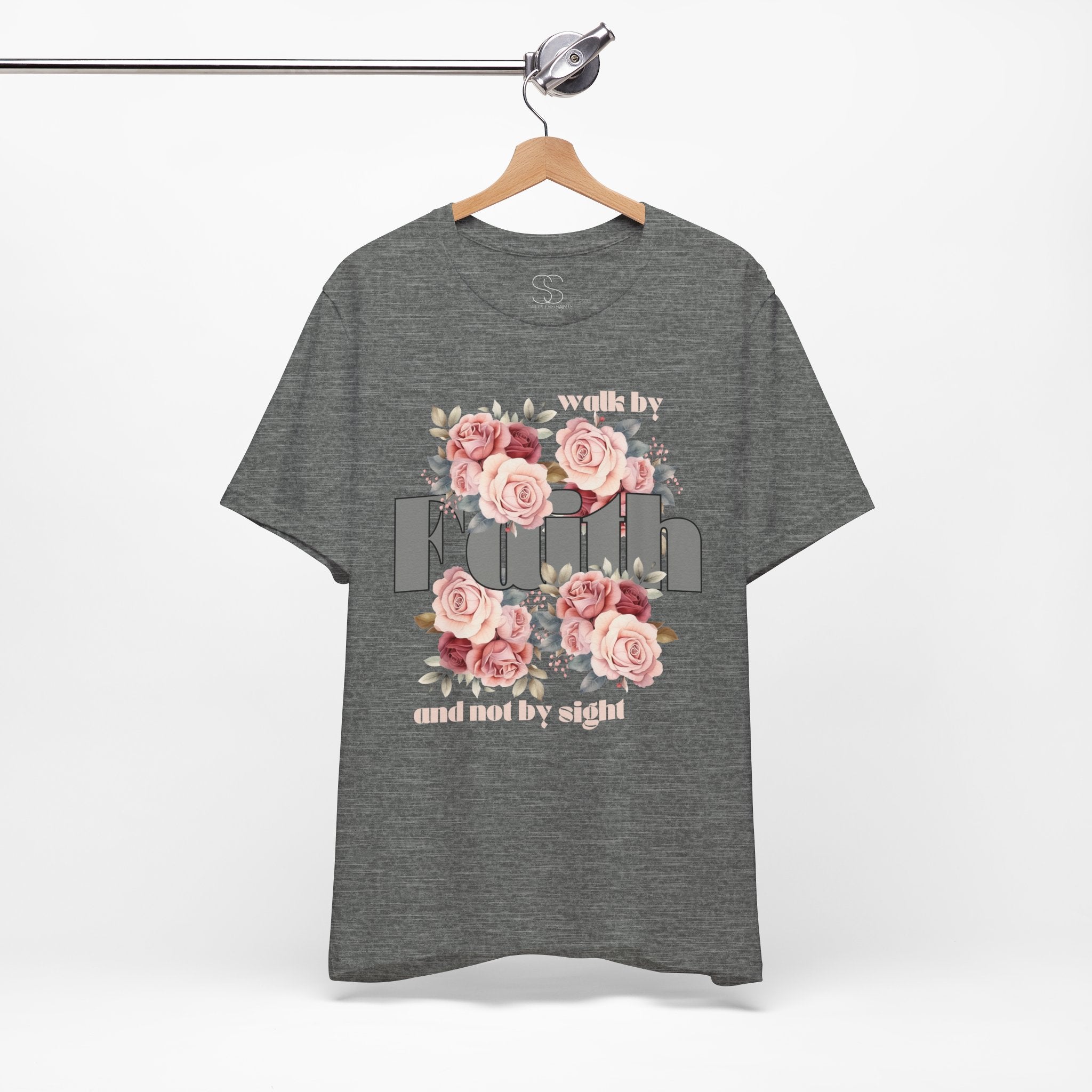 Faith Floral Tee — “Walk by Faith and Not by Sight” Inspirational T‑Shirt