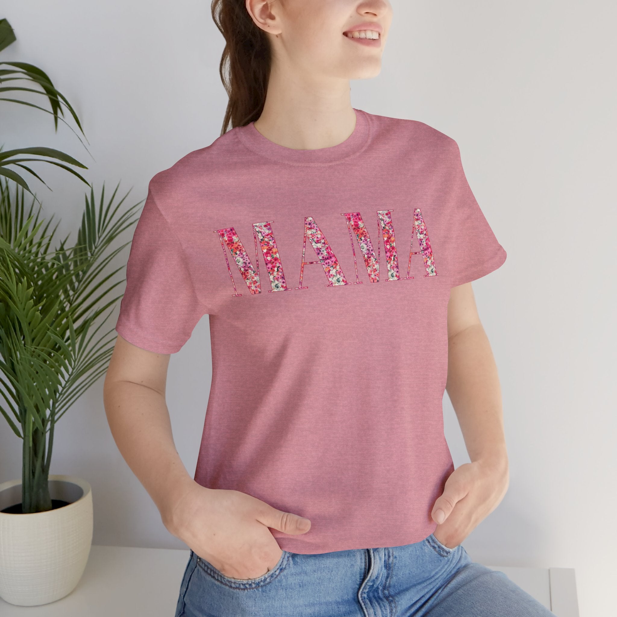 Mama Floral Tee — Women's Mother's Day Cotton T‑Shirt
