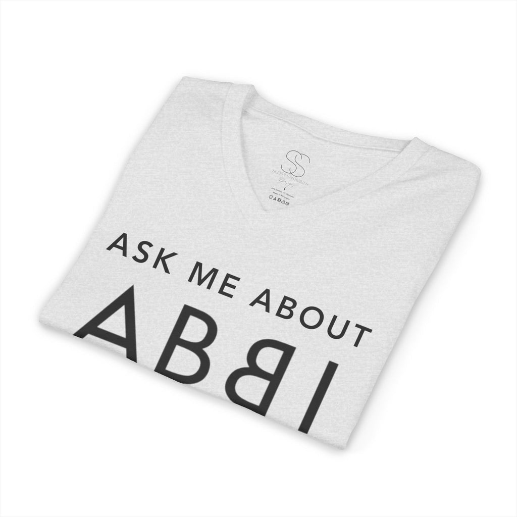 Custom Abbi Skincare V Neck Shirt - Mary Ann