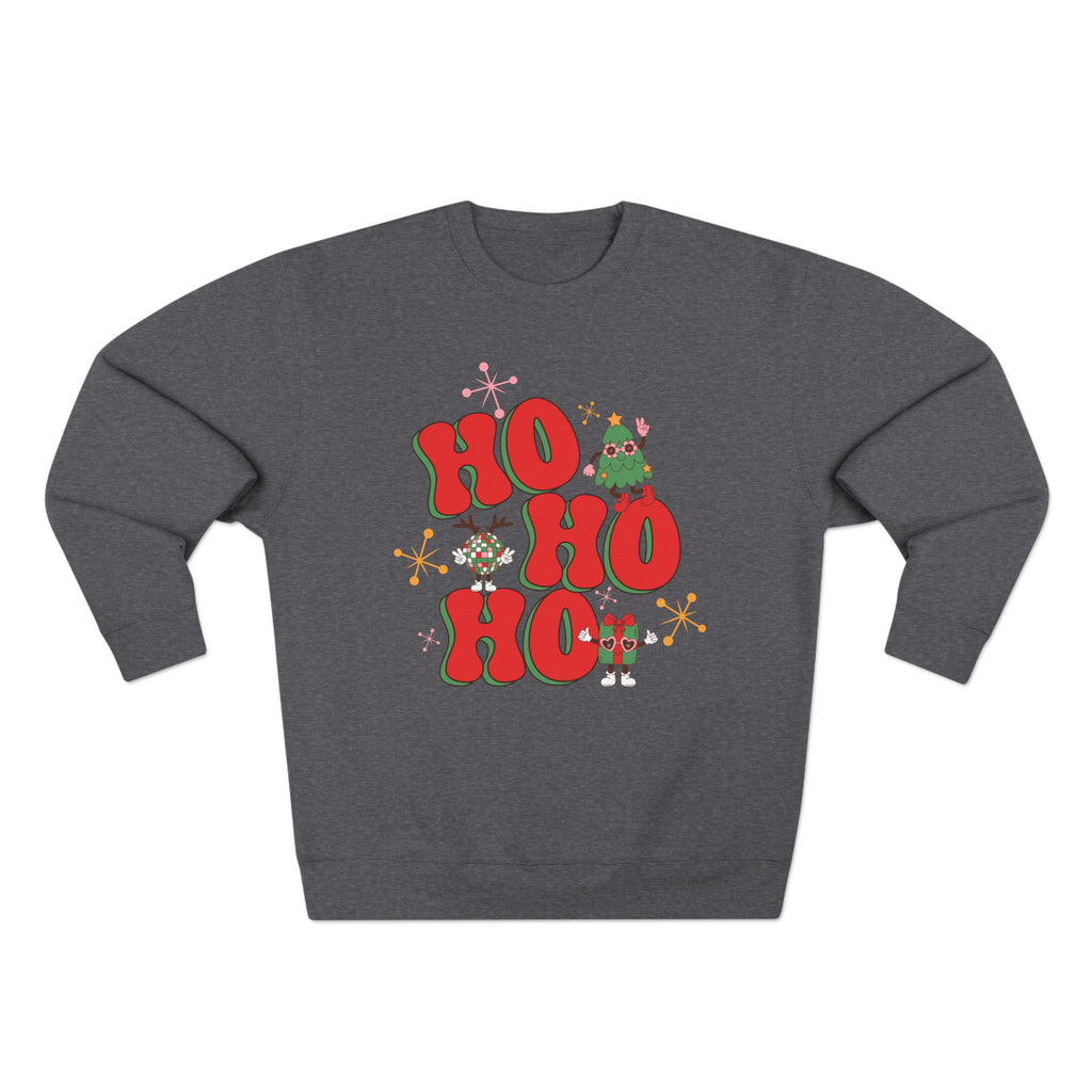 Ho Ho Ho Christmas Sweatshirt — Festive Elf & Reindeer Holiday Crewneck