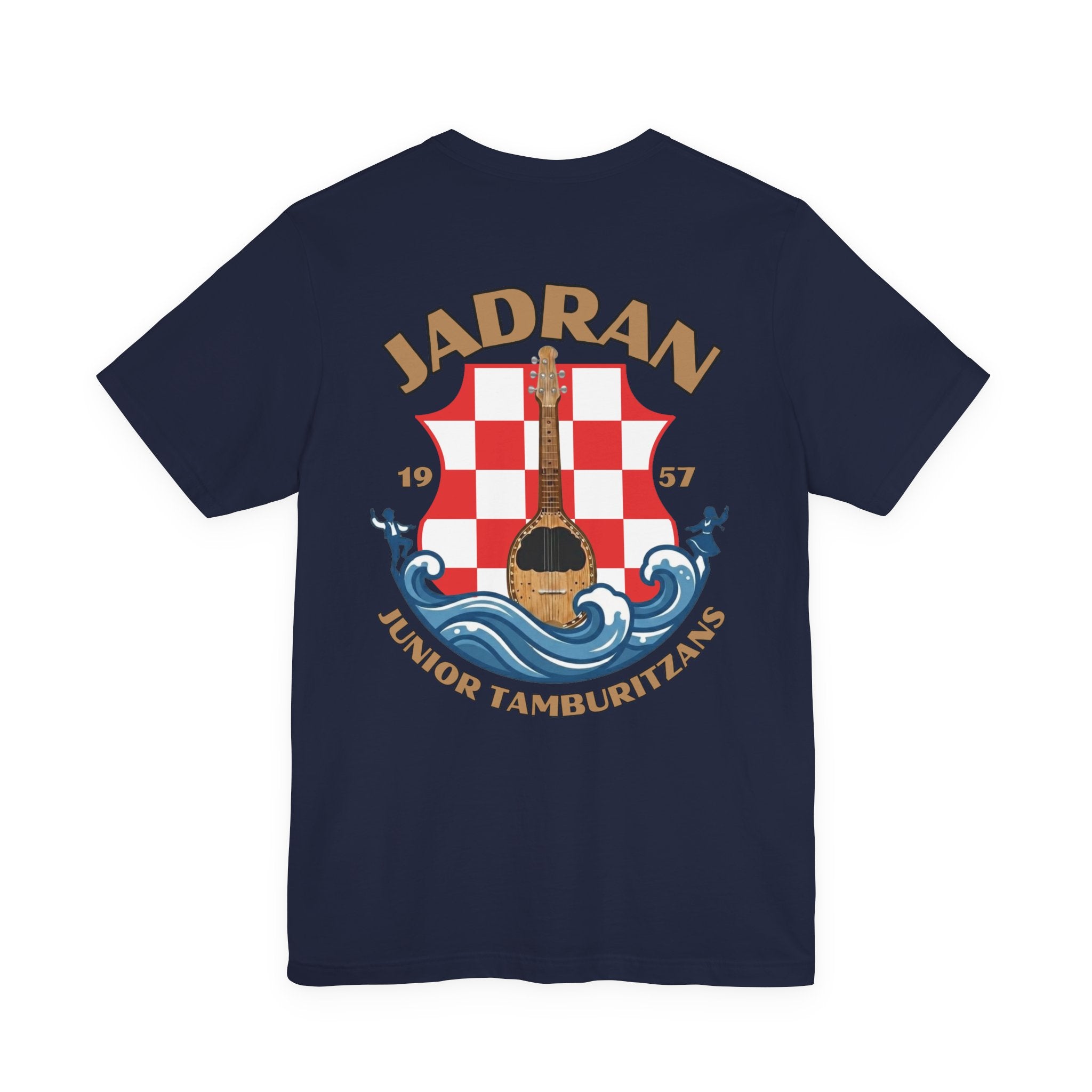 Jadran Junior Tamburitzans Adult T‑Shirt - Tan Lettering