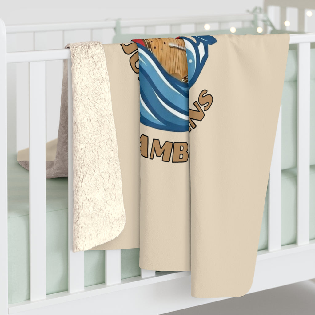 Jadran Junior Tamburitzans Sherpa Fleece Blanket - Serbian Logo