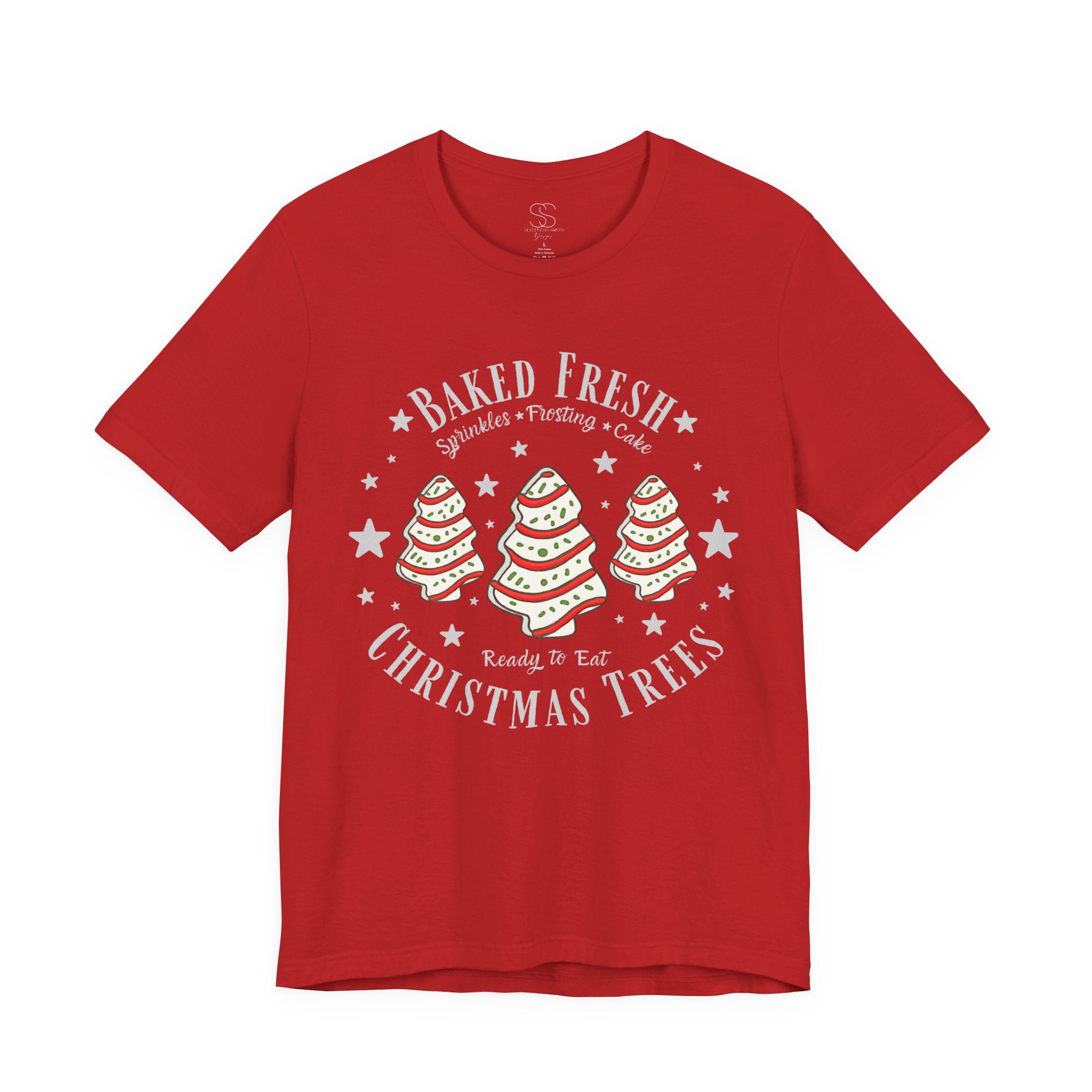 Baked Fresh Christmas Trees T-Shirt — Cute Holiday Baking Graphic Tee