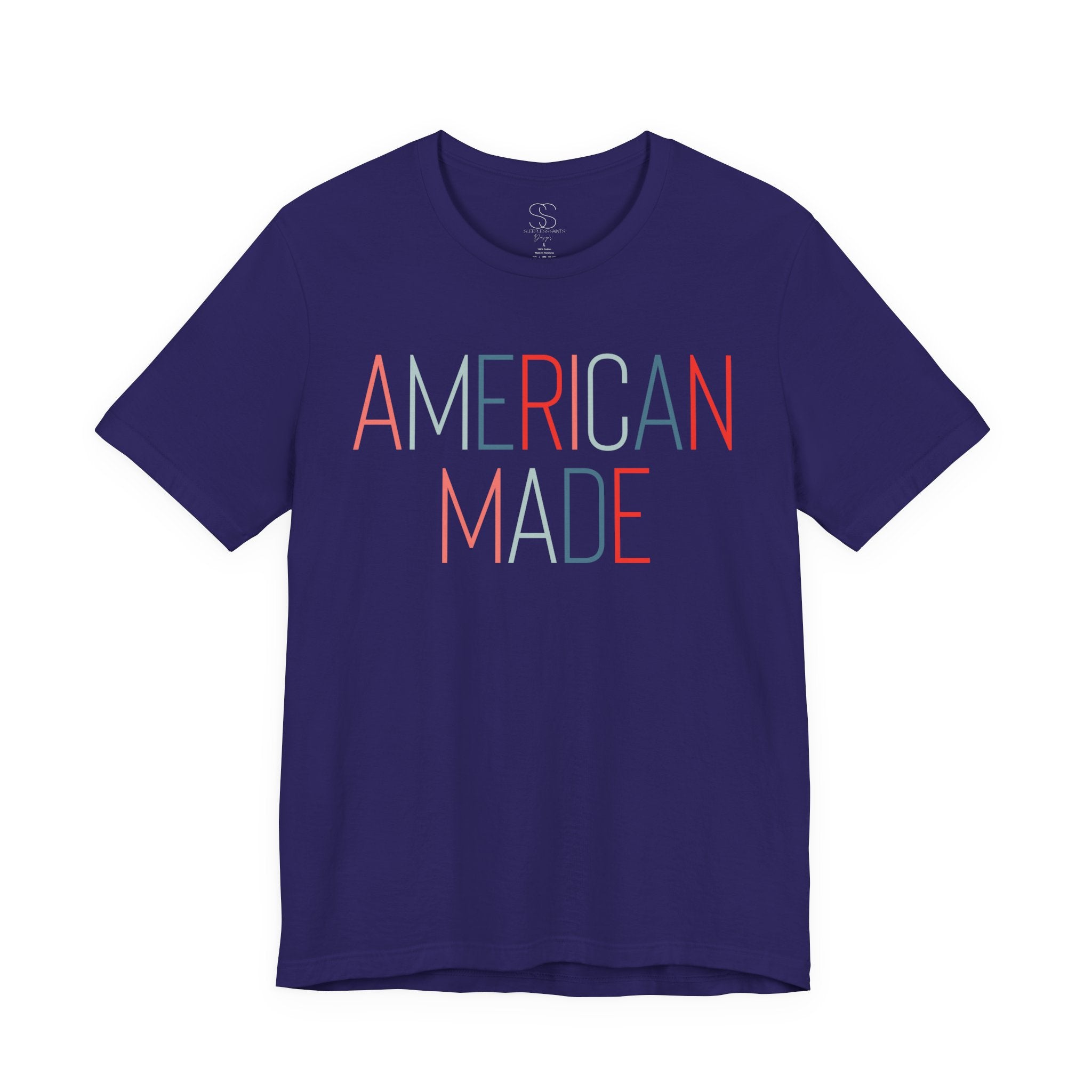 American Made Tee - Retro Red & Blue Graphic T-Shirt