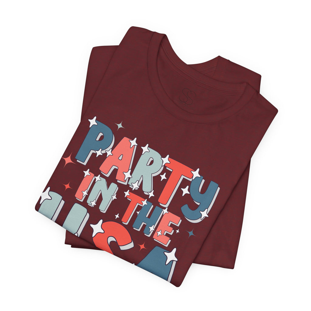 Party in the USA T-Shirt - Patriotic Fourth of July Graphic Tee