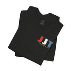 Jadran Junior Tamburitzans Adult T‑Shirt - Tan Lettering & Serbian Logo