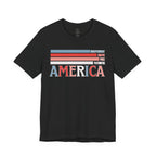 America Patriotic T-Shirt – Retro Stars & Stripes Graphic Tee