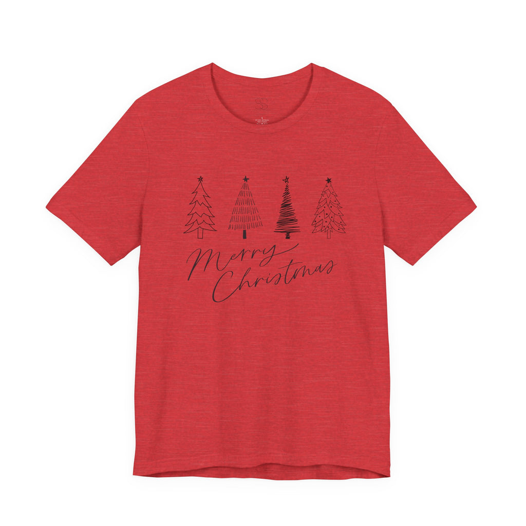 Merry Christmas Minimal Tree Tee