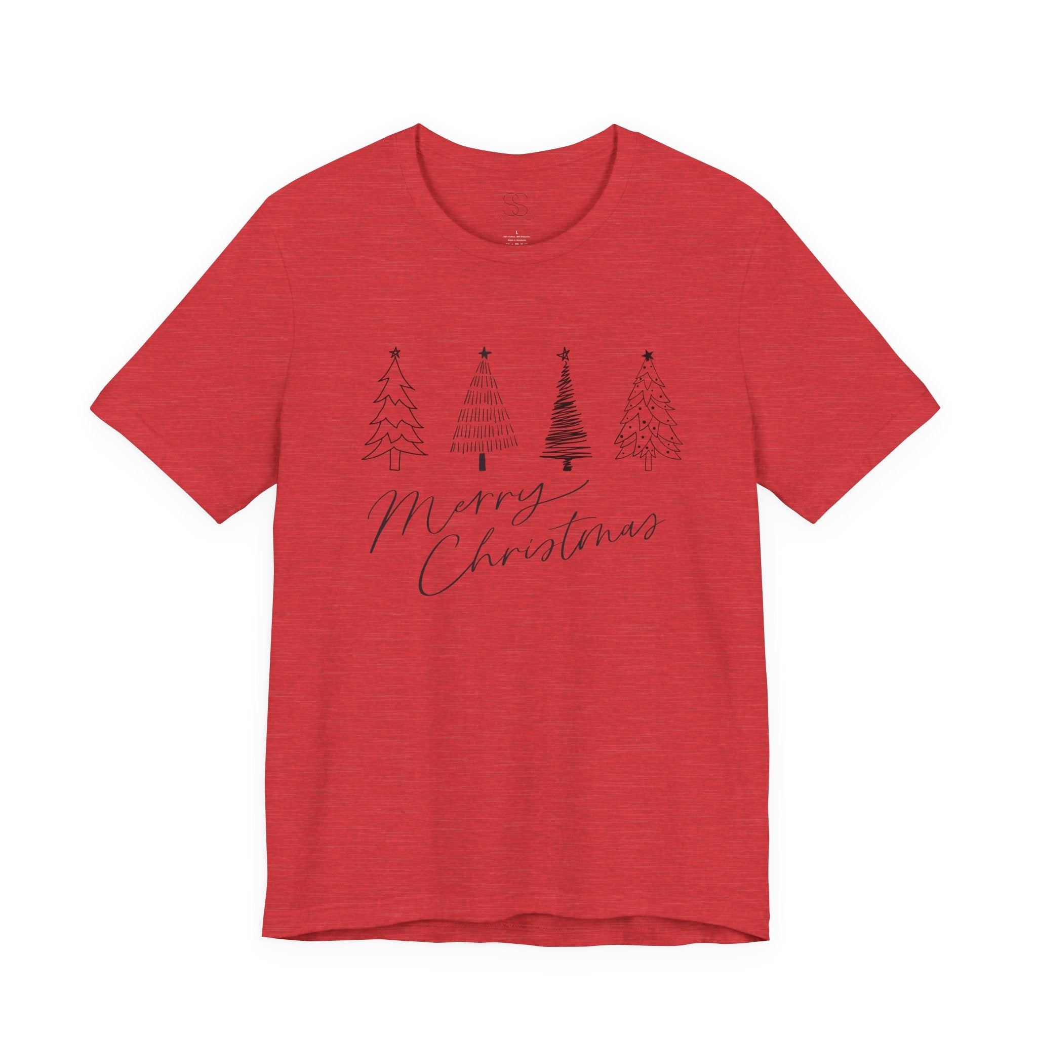 Merry Christmas Minimal Tree Tee