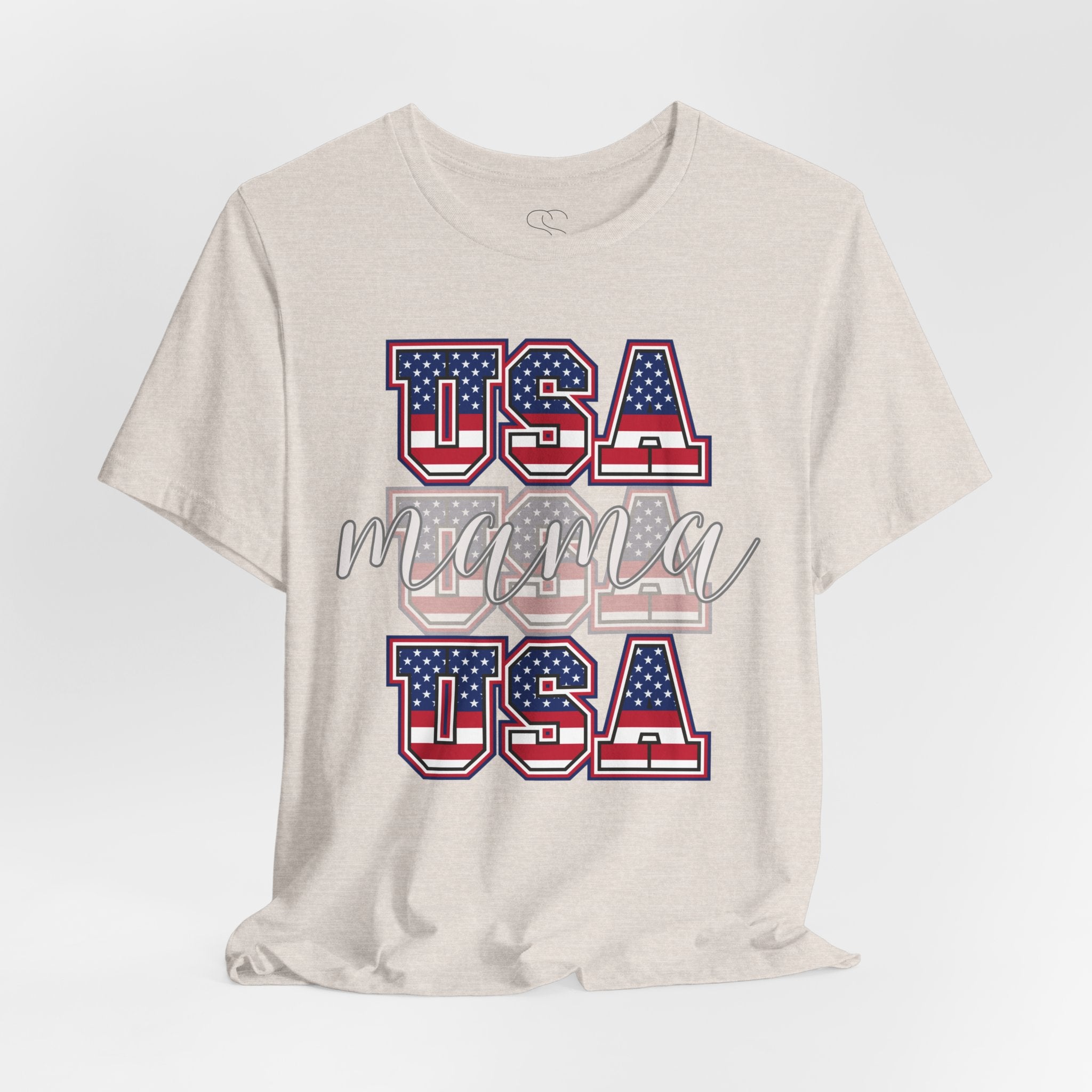 USA Mama Tee - Patriotic Fourth of July Mom Shirt