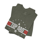 Top Dad Retro Military Stripe T‑Shirt