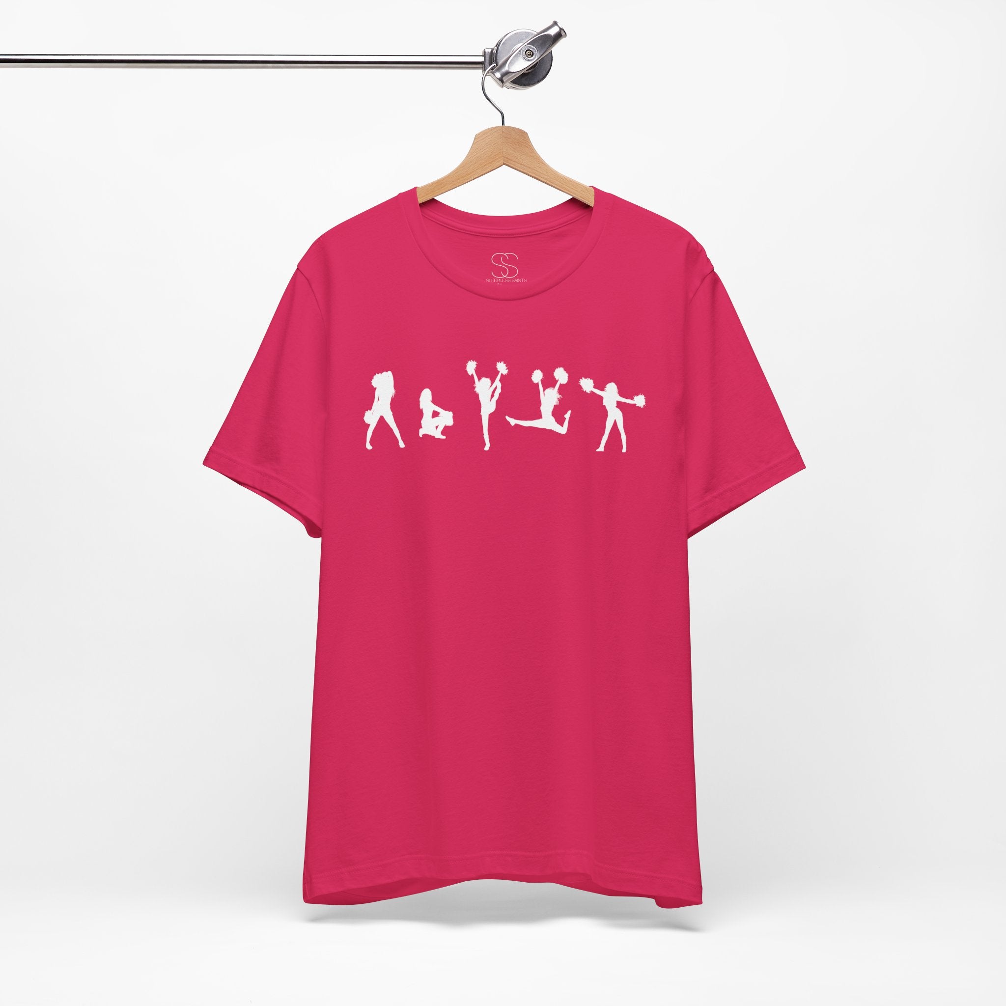 Cheer Poses T-Shirt — Cheerleading Silhouette Tee
