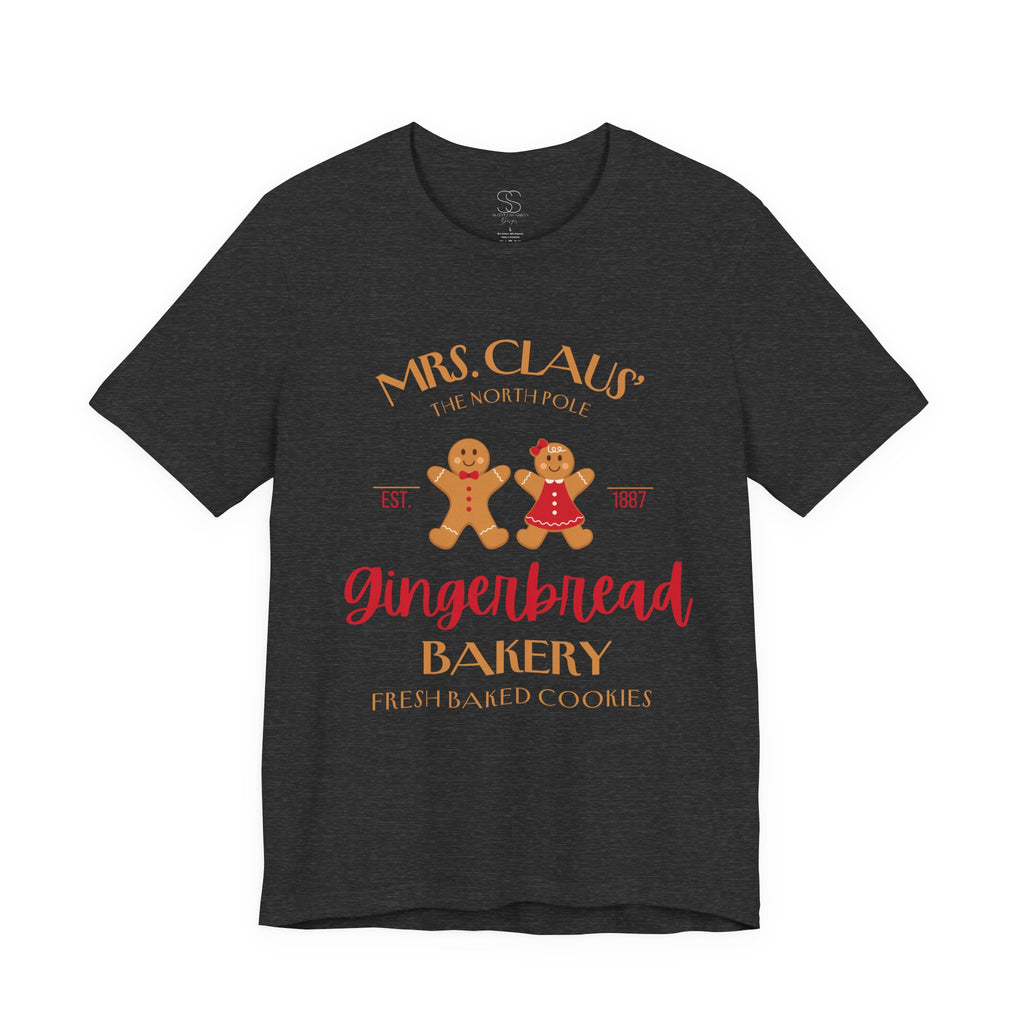 Gingerbread Bakery T‑Shirt – "Mrs. Claus' Gingerbread Bakery" Holiday Tee