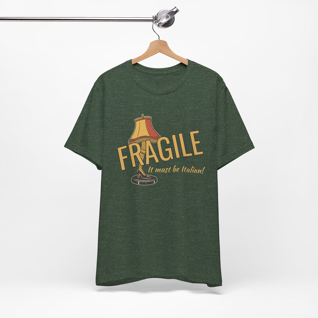 Fragile Lamp Tee — "It Must Be Italian" Retro Graphic T-Shirt