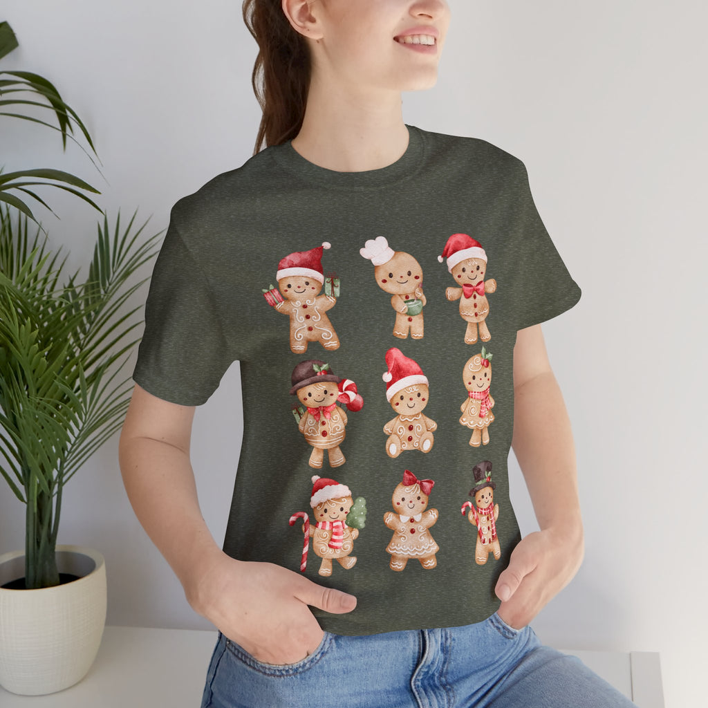 Christmas Gingerbread Characters Tee – Cute Holiday Cookie Shirt