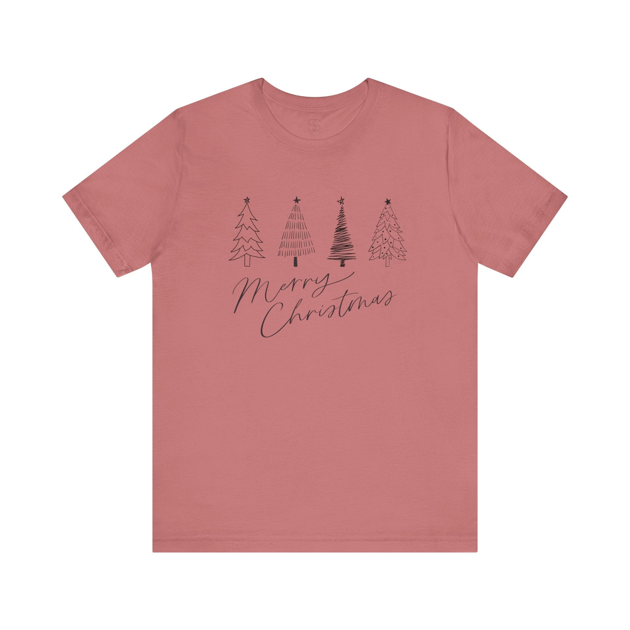 Merry Christmas Minimal Tree Tee