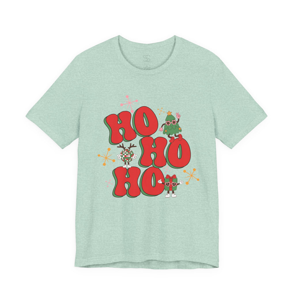 Christmas 'Ho Ho Ho' Tee – Festive Santa & Elf Holiday T-Shirt