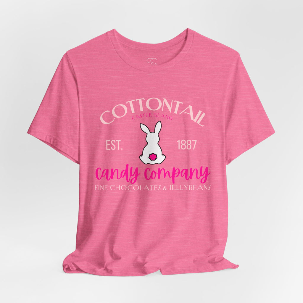 Cottontail Candy Company Tee – Cute Bunny Vintage Candy Shop Shirt