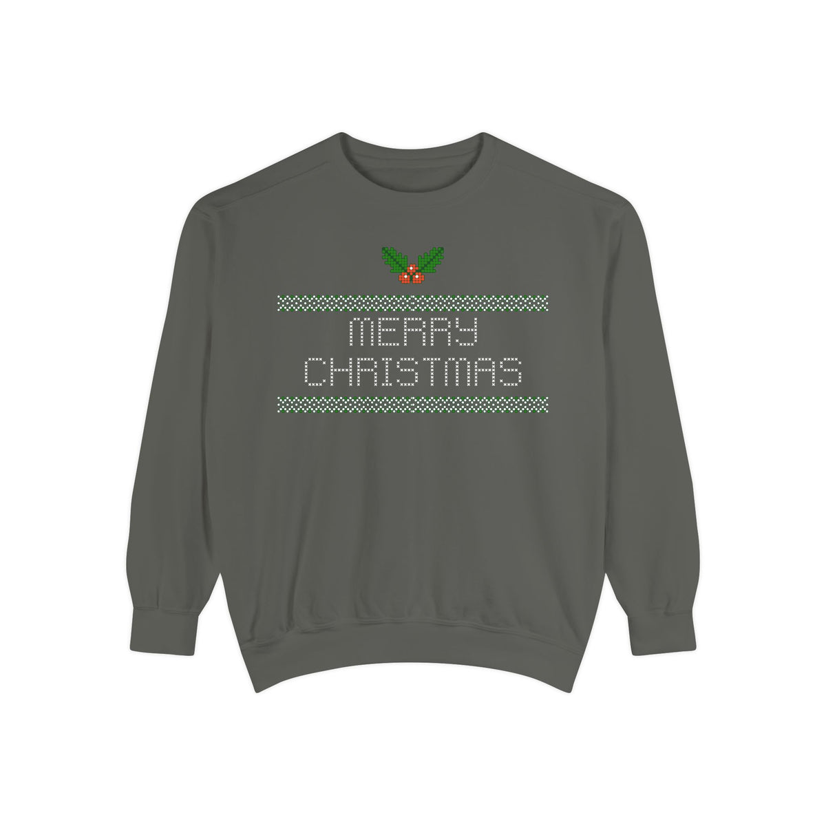 Merry Christmas Stitching Unisex Garment-Dyed Sweatshirt