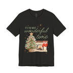 It's the Most Wonderful Time Christmas T-Shirt — Holiday Tree & Fireplace Tee