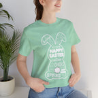 Easter Bunny Typography Tee — "Happy Easter" Spring Graphic T-Shirt