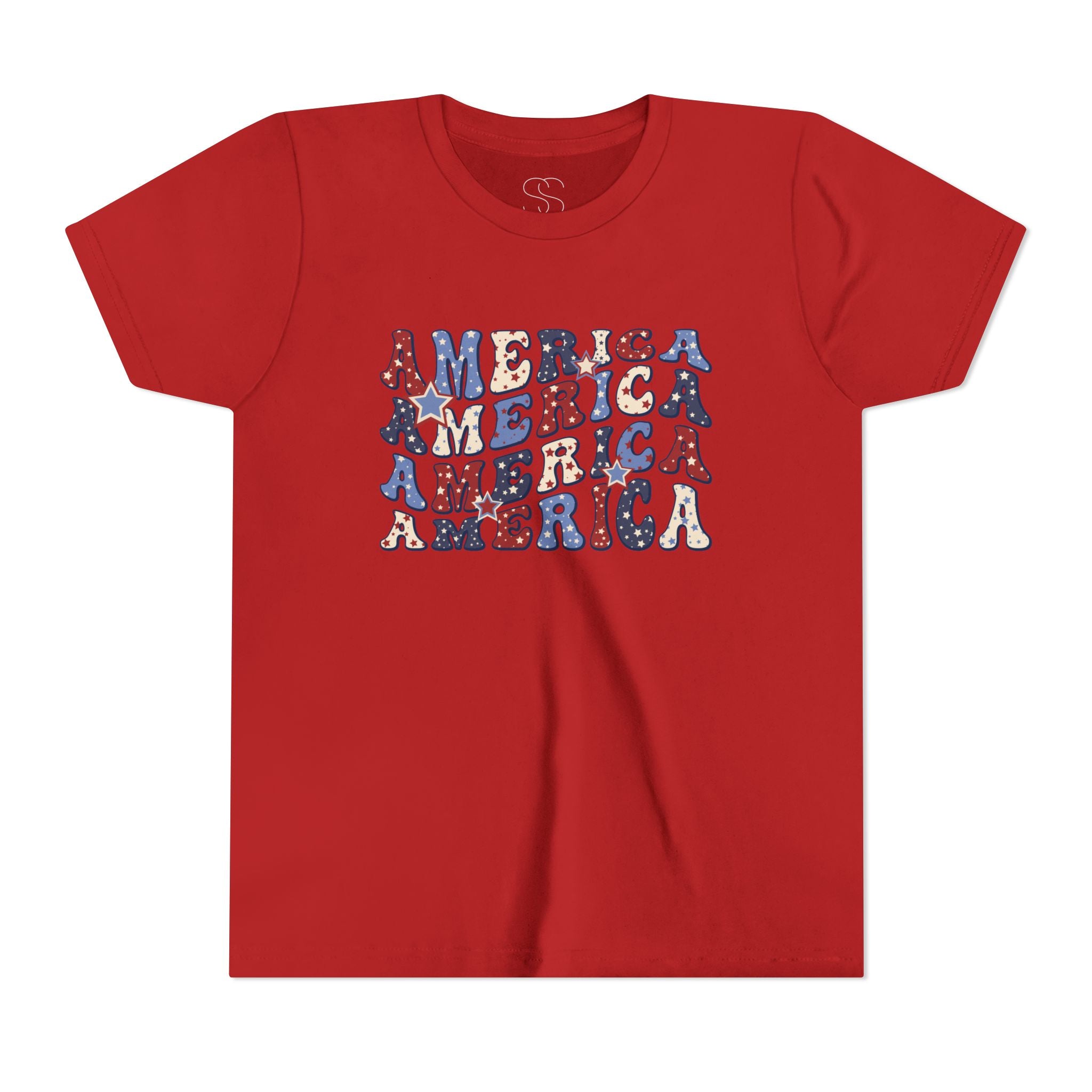 Retro 'America' Patriotic Graphic Youth T-Shirt