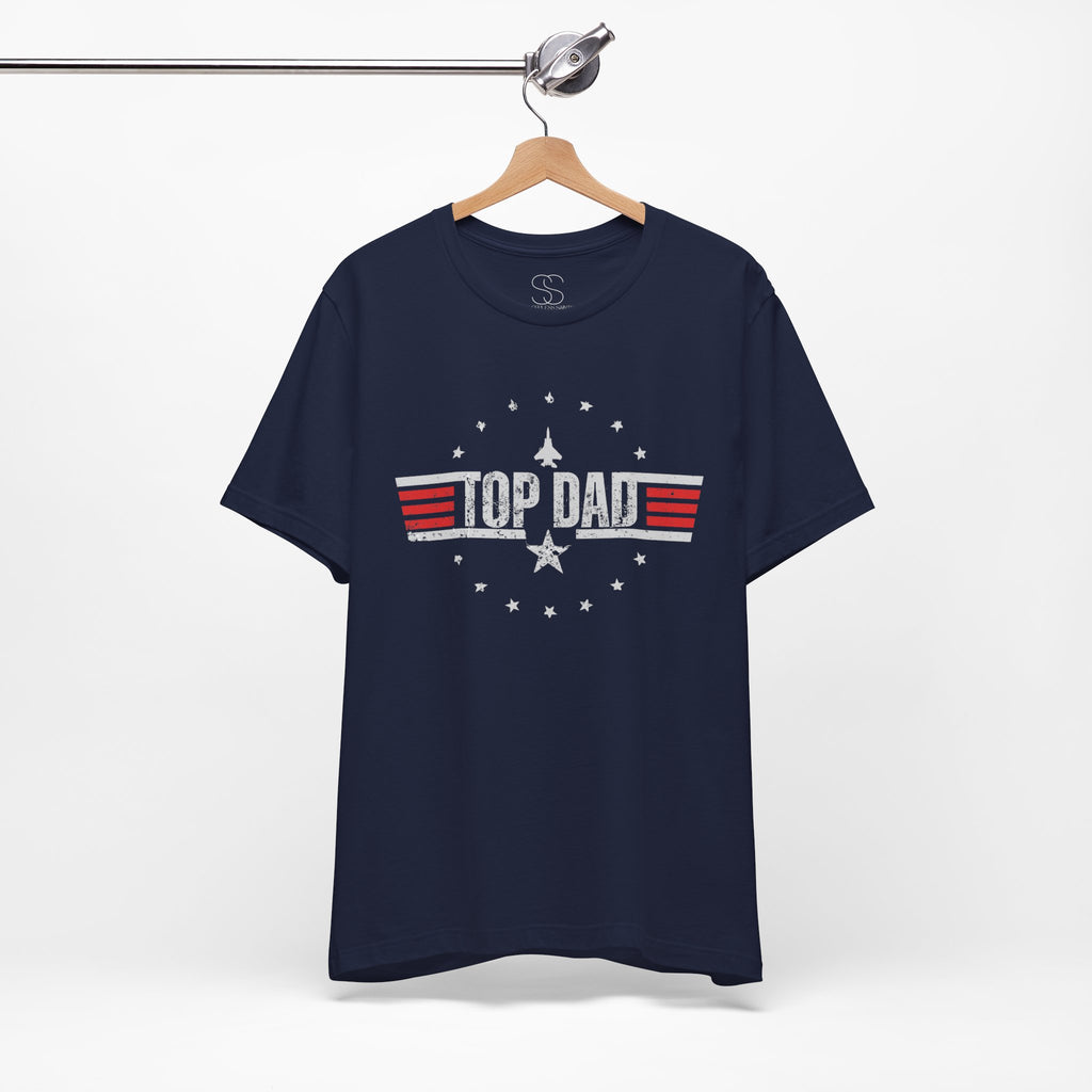 Top Dad Retro Military Stripe T‑Shirt