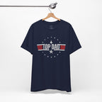 Top Dad Retro Military Stripe T‑Shirt