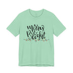 Merry & Bright Christmas Tee - Holiday Light Script T-Shirt