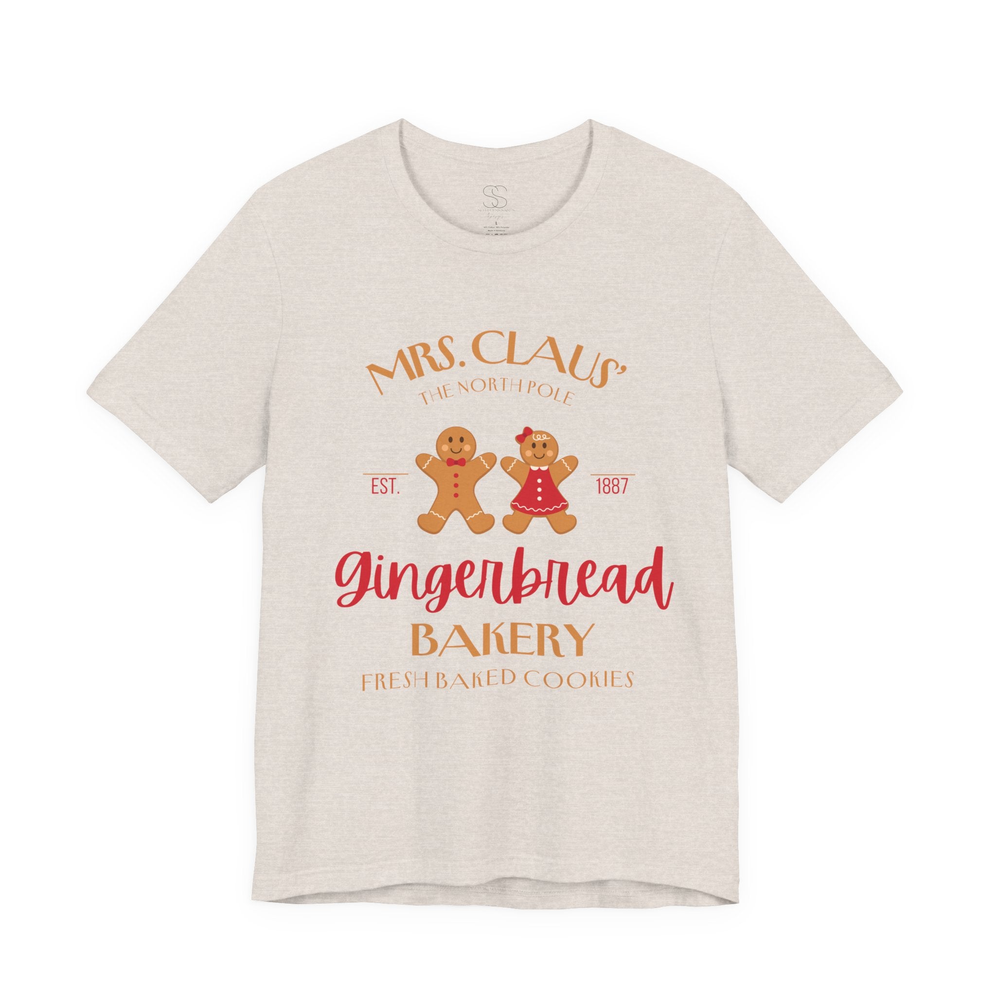 Gingerbread Bakery T‑Shirt – "Mrs. Claus' Gingerbread Bakery" Holiday Tee