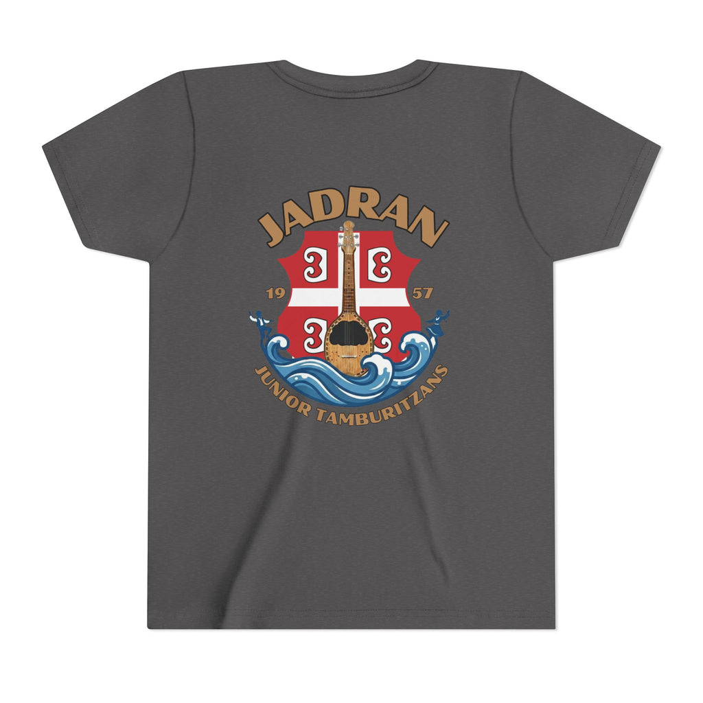 Jadran Junior Tamburitzans Kid Shirt - Tan Lettering & Serbian