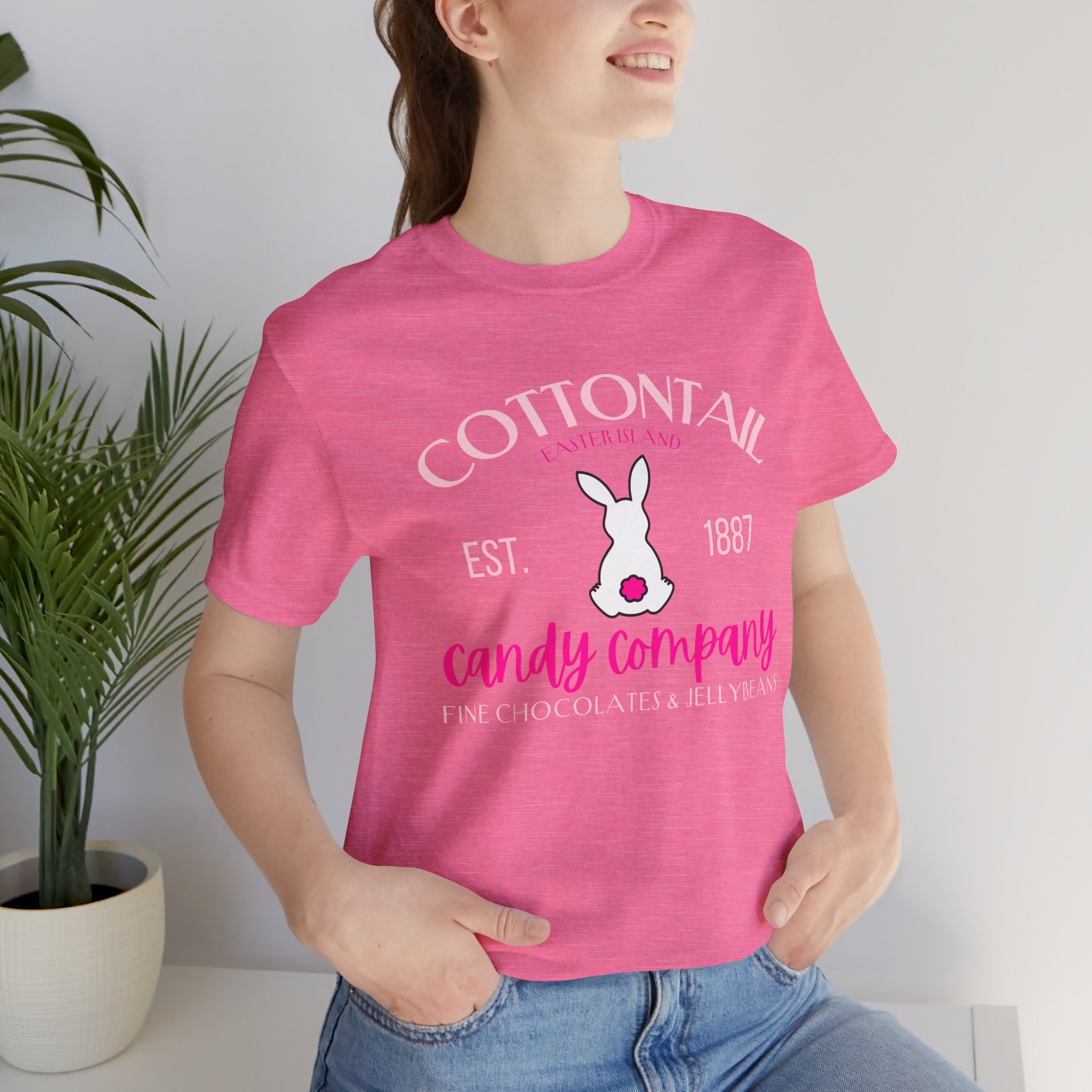 Cottontail Candy Company Tee – Cute Bunny Vintage Candy Shop Shirt