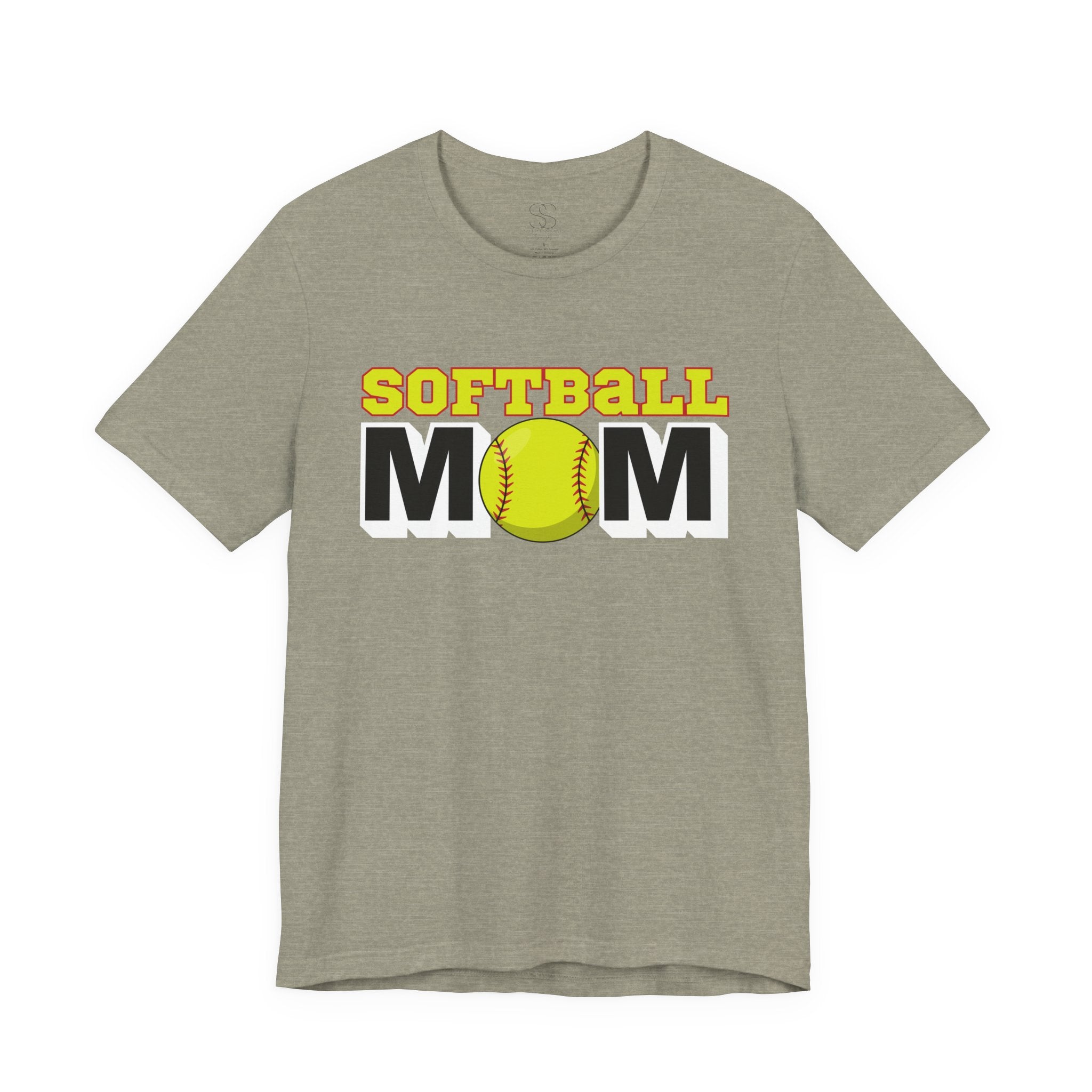 Softball Mom T-Shirt — Yellow Softball Graphic Tee for Baseball/Softball Moms